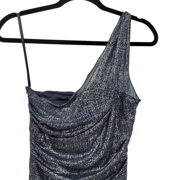 Vintage Y2K Fredrick's of Hollywood Dress One Shoulder Ruched Bodycon Sparkle M - Picture 9 of 14
